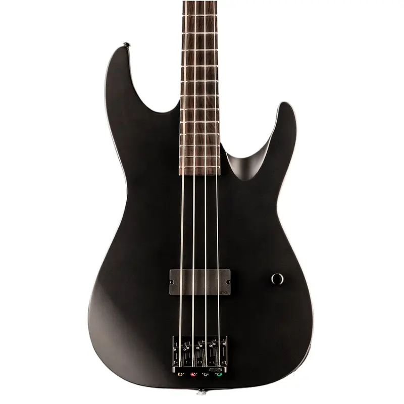 ESP LTD M-4 Black Metal Bass Guitar - Black Satin