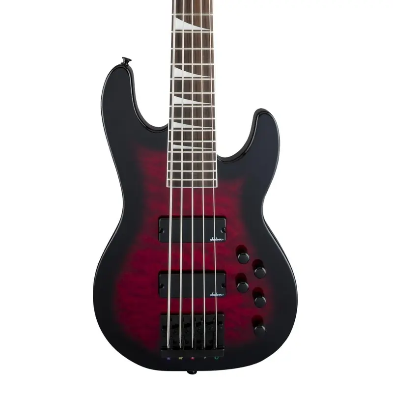 Jackson - JS Series Concert Bass JS3VQ, Amaranth Fingerboard - Transparent Red Burst | Bass Guitars | 2919021502