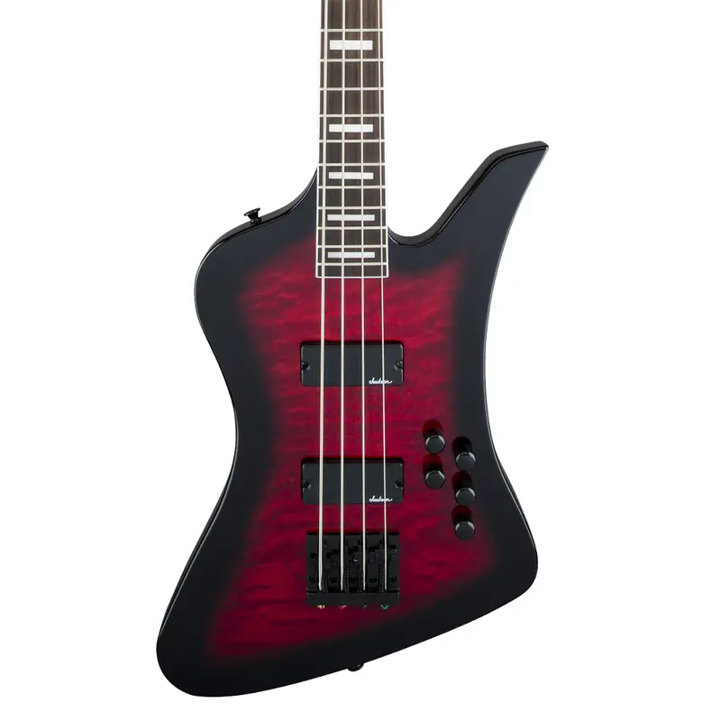 Jackson  JS Series Kelly Bird JS3Q, Amaranth Fingerboard, Transparent Red Burst | Bass Guitars | 2919093591