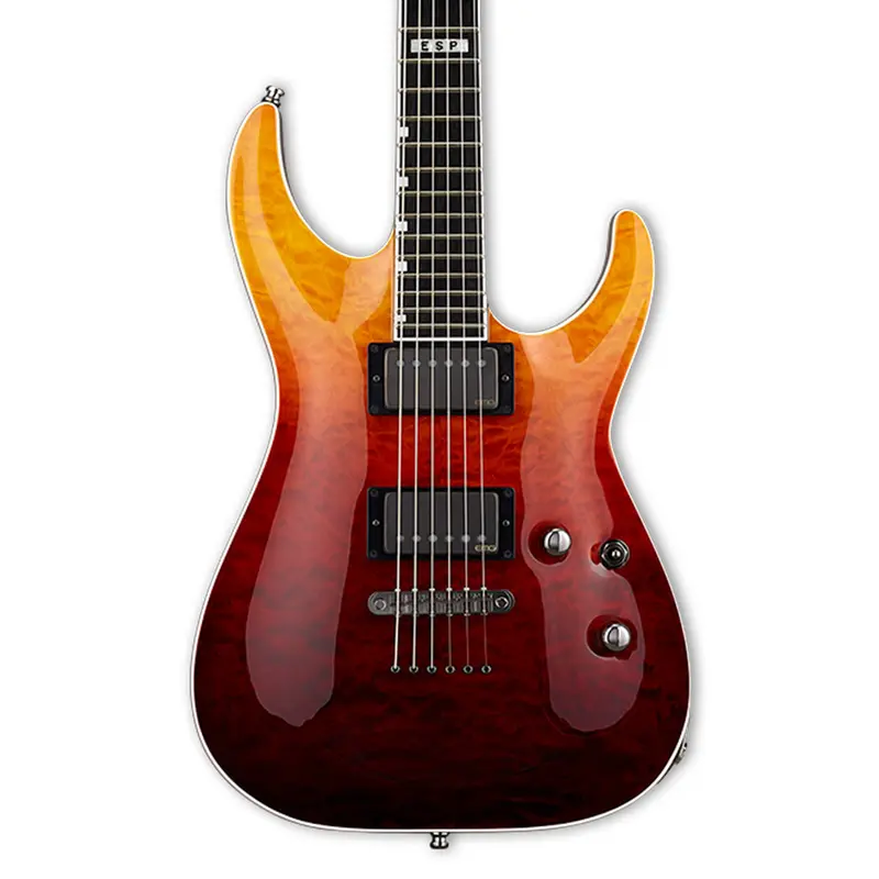 ESP E-II Horizon Electric Guitar - Tiger Eye Amber Fade