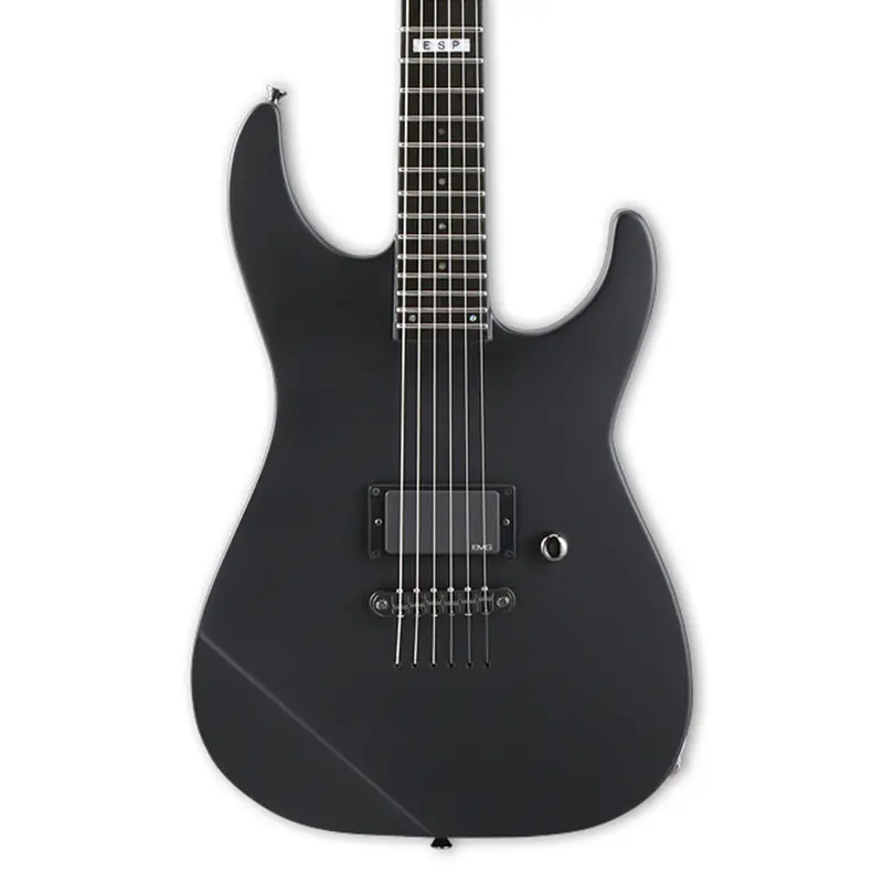 ESP E-II M-I Neck Thru NT - Black Satin