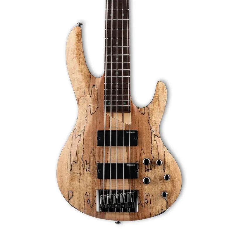 ESP LTD B-205 Spalted Maple 5-String Bass - Natural Satin