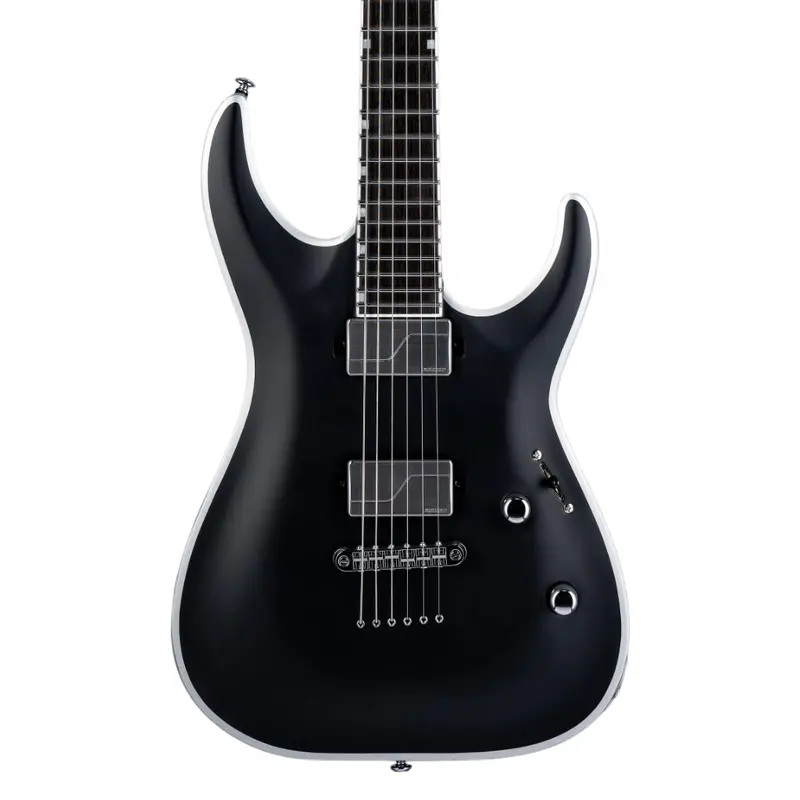 ESP LTD Deluxe MH-1000NT Bold Binding Electric Guitar - Black Satin