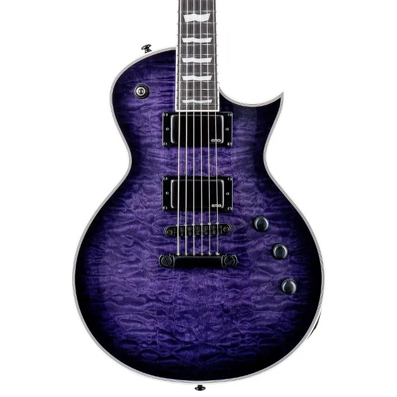ESP LTD EC-1000 Quilted Maple Electric Guitar - See Thru Purple