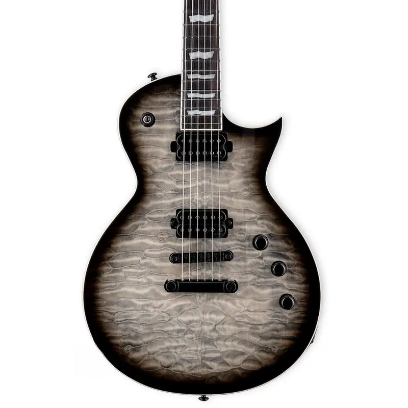 ESP LTD EC-1000T Quilted Maple Electric Guitar - Charcoal Burst