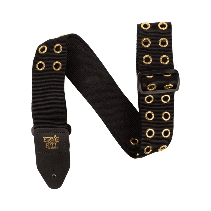 Ernie Ball Premium Guitar Strap - Hole Lotta Metal Gold