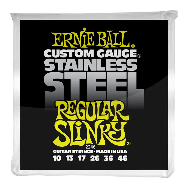 Ernie Ball Regular Slinky Stainless Steel Wound Electric Guitar Strings