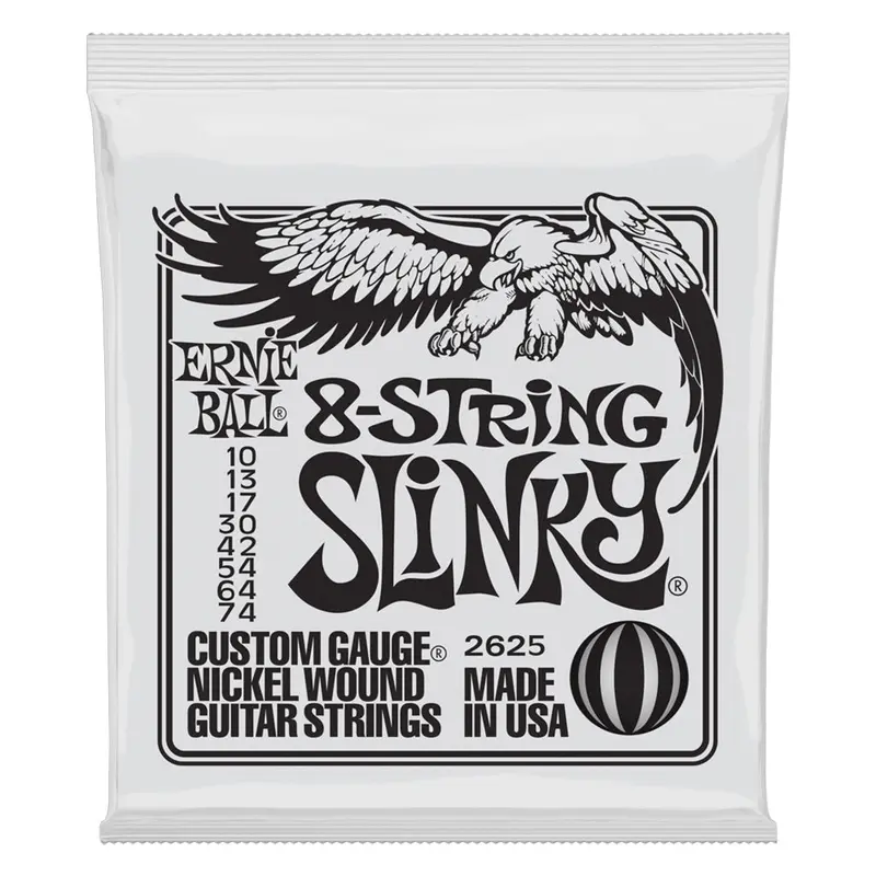 Ernie Ball Slinky Nickel Wound Electric Guitar 8-String 10-74 Gauge