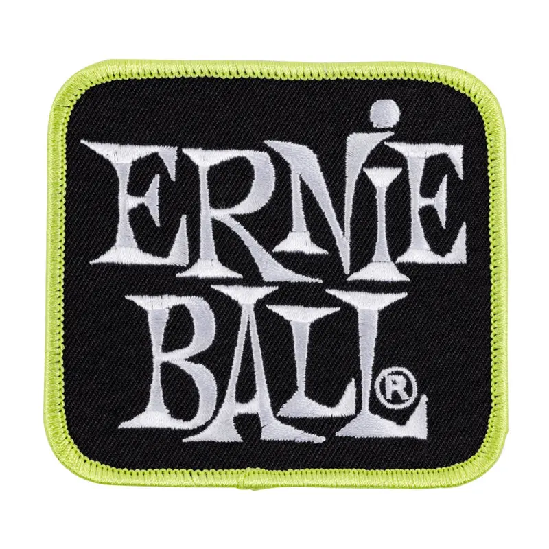Ernie Ball Stacked Logo Patch Green Embroidered