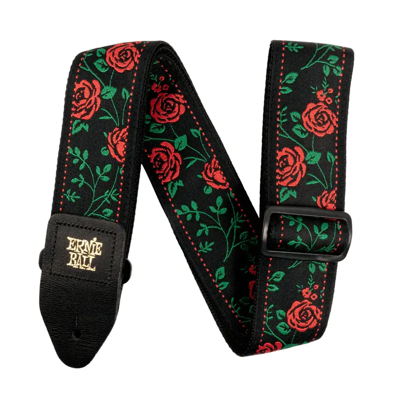 Ernie Ball Jacquard Strap - Red Spanish Rose