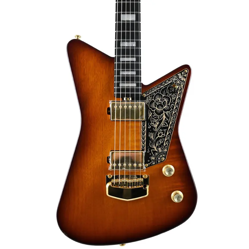 Ernie Ball Music Man - Mariposa Electric Guitar - Sahara Sunset Gold Hardware