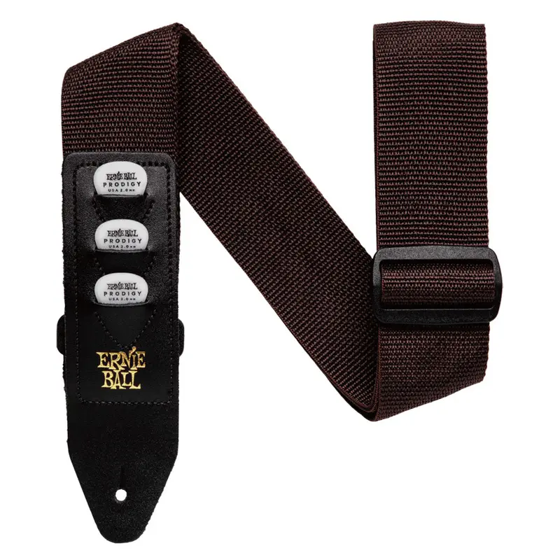Ernie Ball Pickholder Polypro Strap - Brown