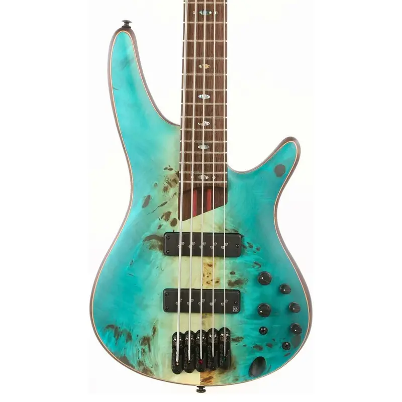 Ibanez SR1605B Premium Electric 5-String Bass, Caribbean Shoreline Flat