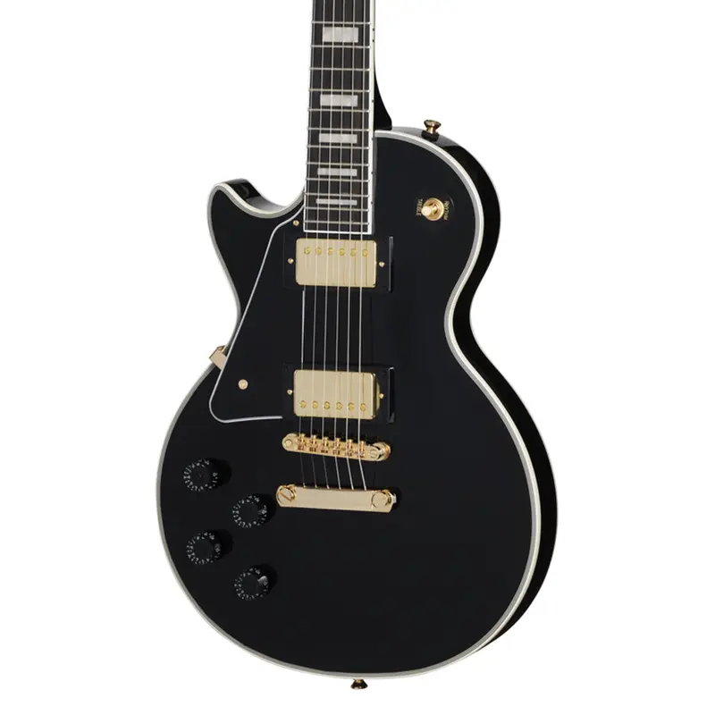 Epiphone Les Paul Custom Left Handed with Premium Gig Bag - Ebony
