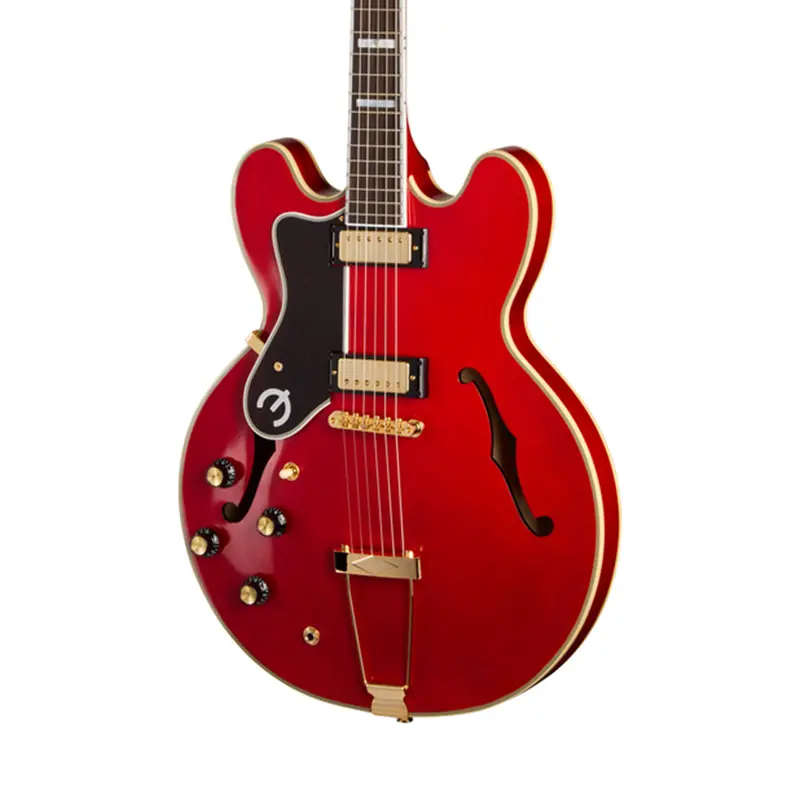 Epiphone Masterbuilt Gem Archer Sheraton Left Handed - Cherry Red
