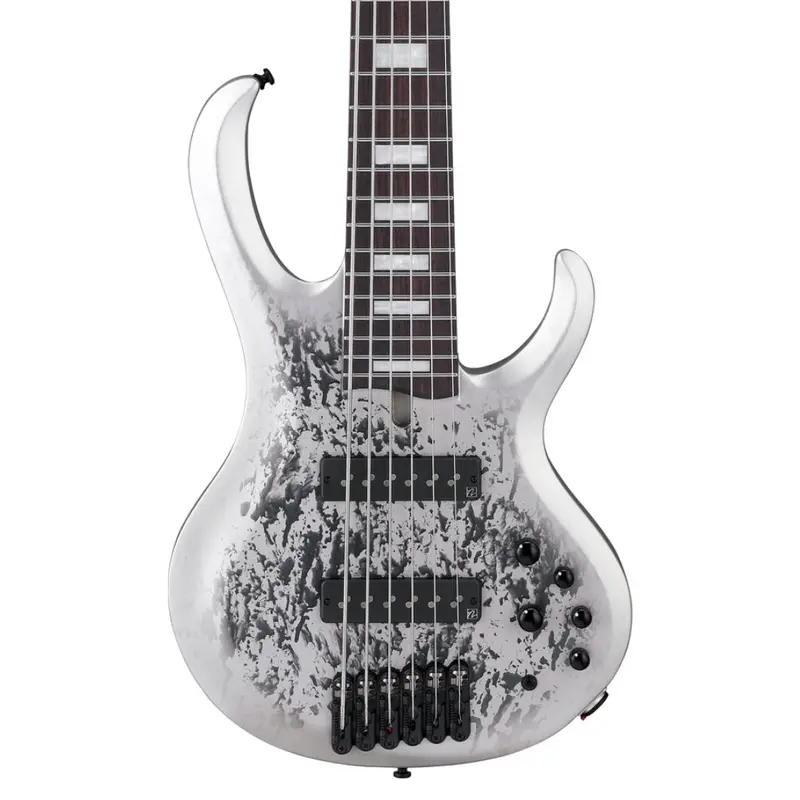 Ibanez BTB25TH6SLM 6 String Electric Bass Guitar Silver Blizzard Matte