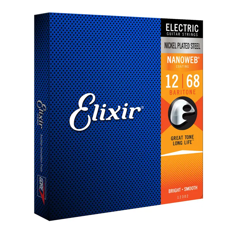 Elixir 12302 Nanoweb Electric Baritone 12-68