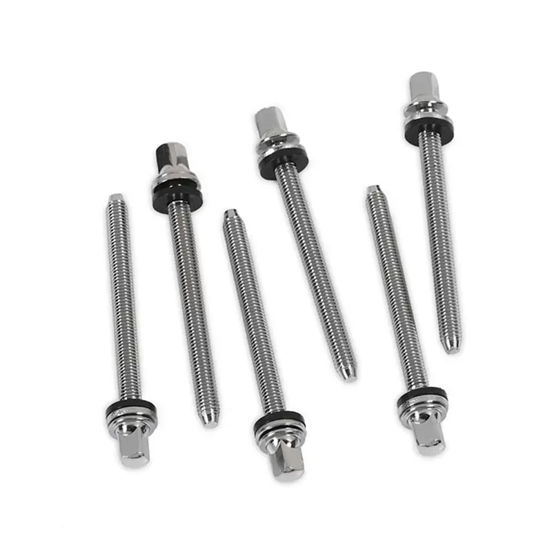 DW True-Pitch Chrome Tension Rods: M5.8"x2.25" - 6pk
