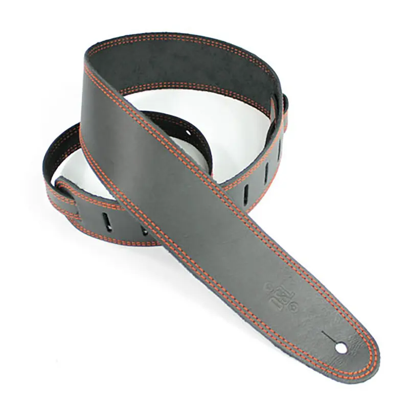 DSL SGE25-15-5 Strap 2.5" Single Ply Black with Orange Stitch
