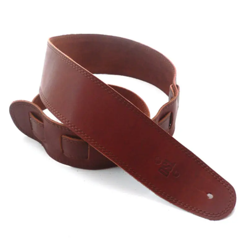 DSL SGE25-16-2 Strap 2.5" Single Ply Maroon with Brown Stitch