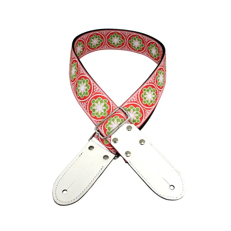 DSL JAC20-FLOWER-GREEN Strap 2" Jacquard Weaving Flower Green