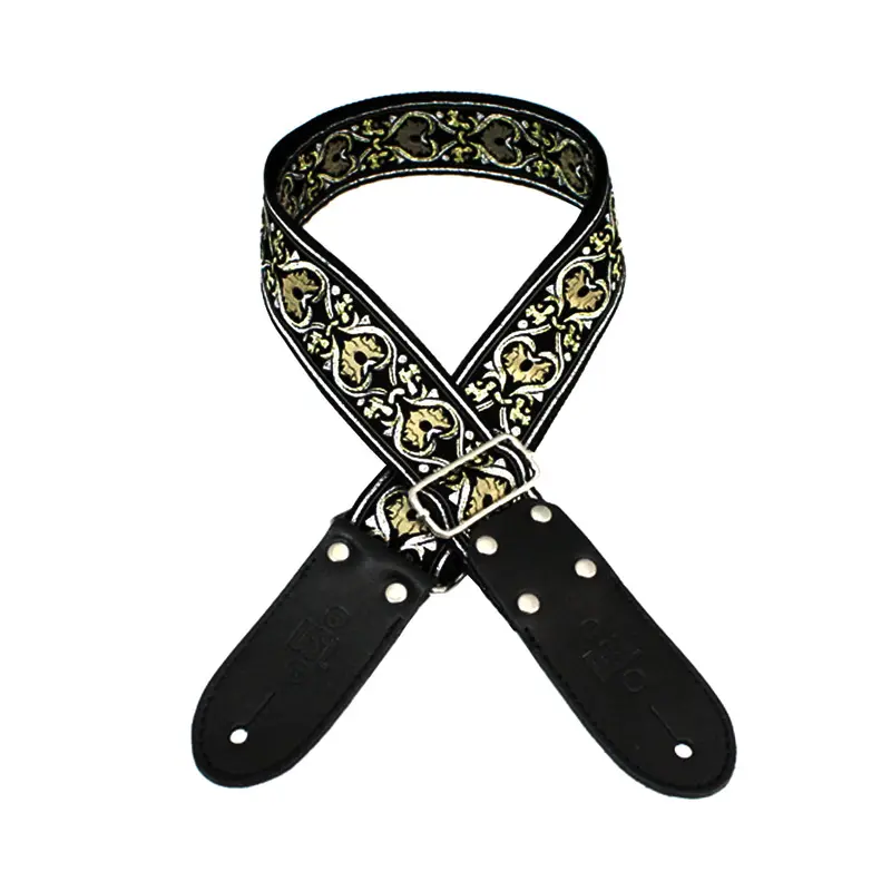 DSL JAC20-GOK Strap 2" Jacquard Weave - Gold and Black