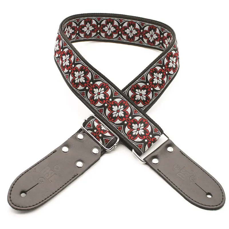 DSL JAC20-REDHOUSE Strap 2" Jacquard Weave Red/Black