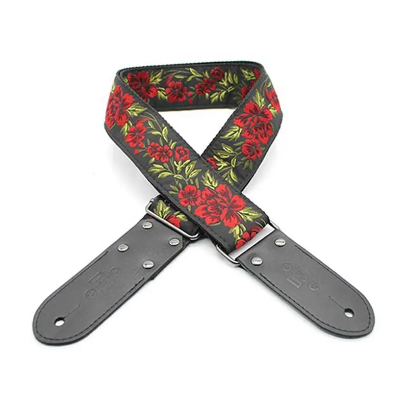 DSL Jacquard Weaving 2" Guitar Strap -  FG RED