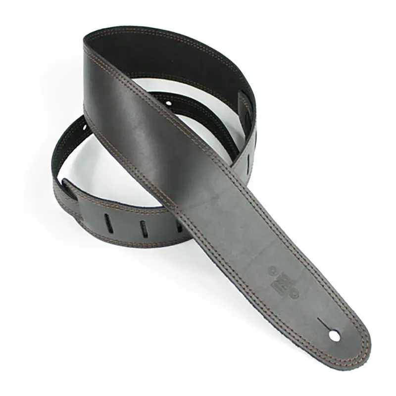 DSL SGE25-15-2 Strap 2.5" Single Ply Black with Brown Stitch