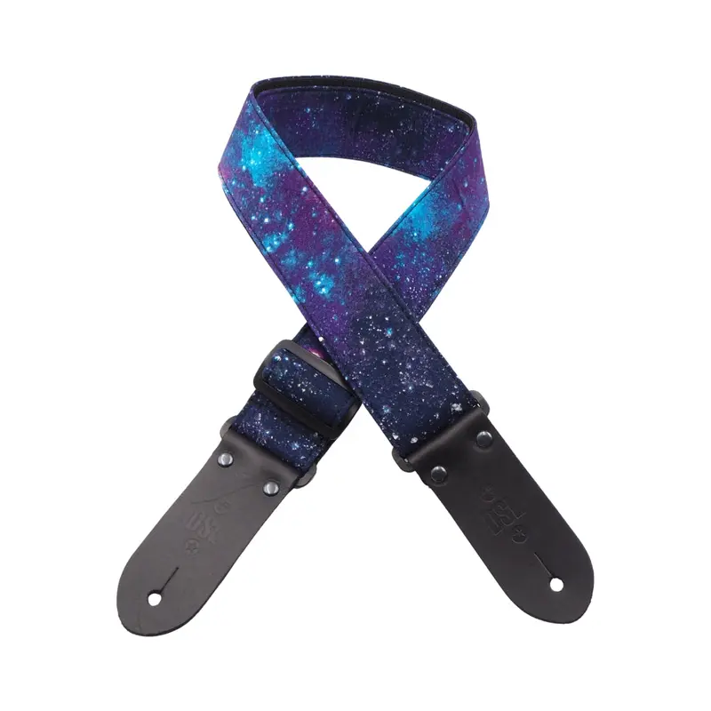 DSL 2" Handmade Printed Fabric Guitar Strap - Galaxy