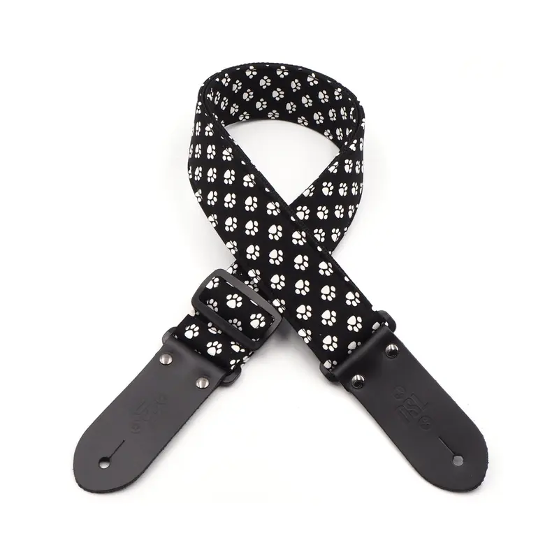 DSL 2" Handmade Printed Fabric Guitar Strap - Paw
