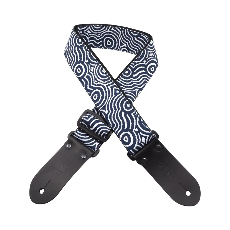DSL 2" Indigenous Handmade Fabric Guitar Strap - Blue Dreaming