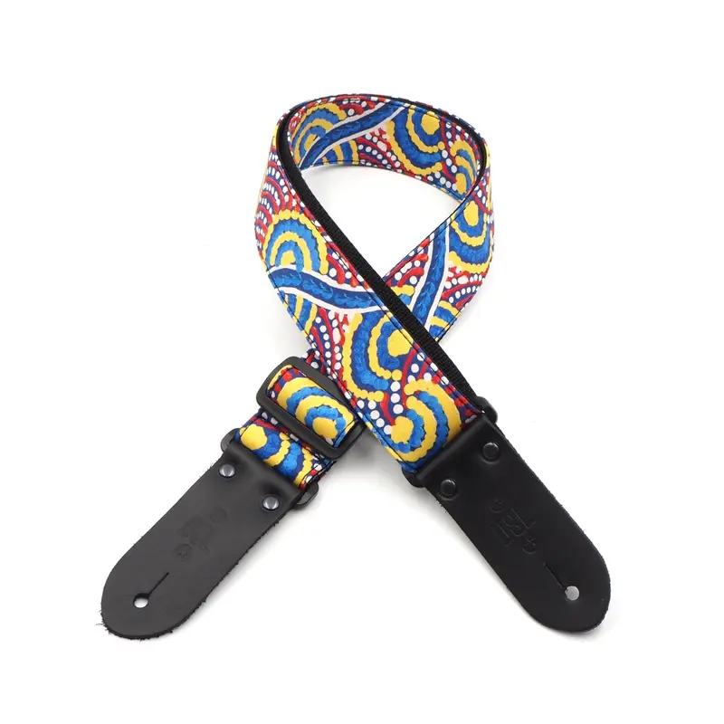 DSL 2" Indigenous Handmade Fabric Guitar Strap - Mikanji Dreaming