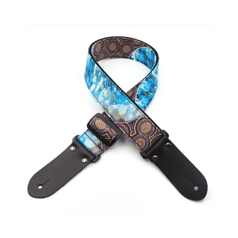 DSL 2" Indigenous Handmade Fabric Guitar Strap - The Beach