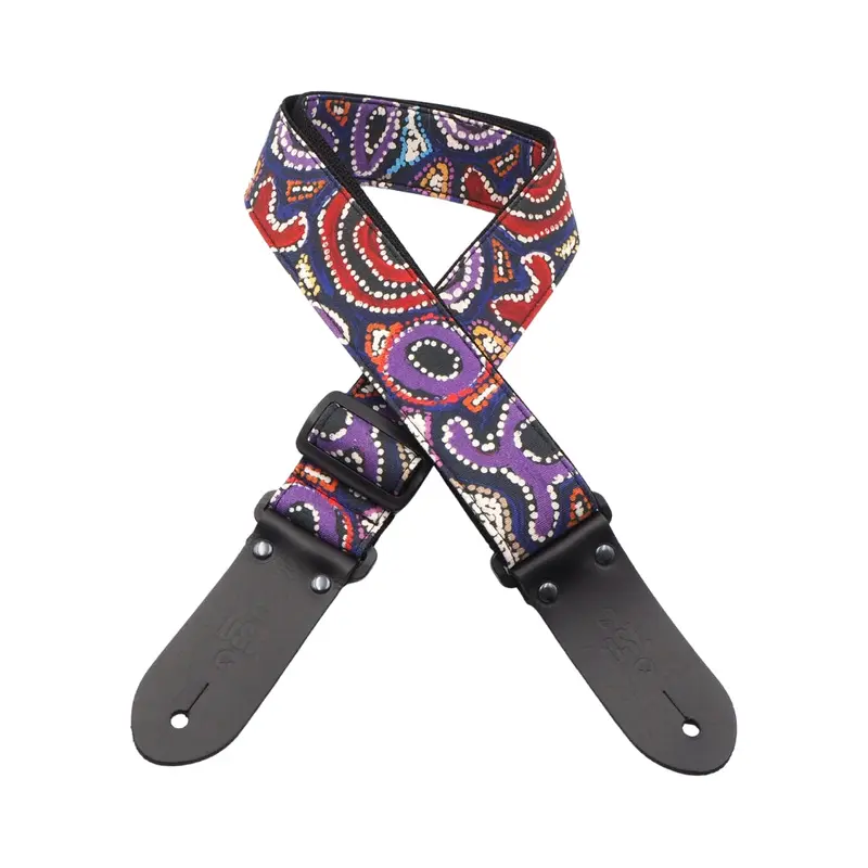DSL 2" Indigenous Handmade Fabric Guitar Strap - Tingari Cycle