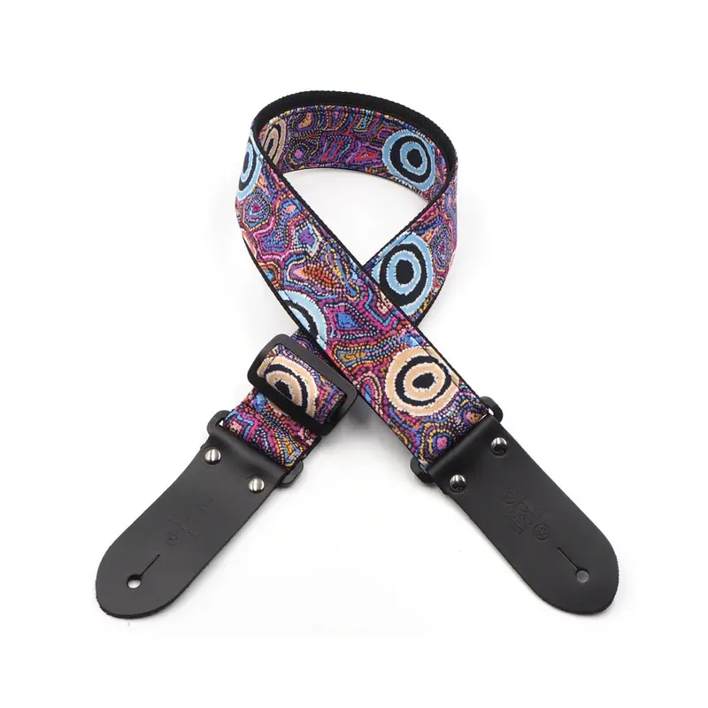 DSL 2" Indigenous Handmade Fabric Guitar Strap - Yumari Dreaming