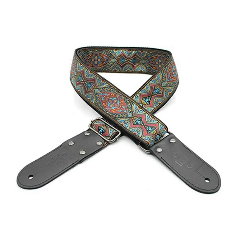 DSL 2" Jacquard Weaving Guitar Strap Shiraz Red