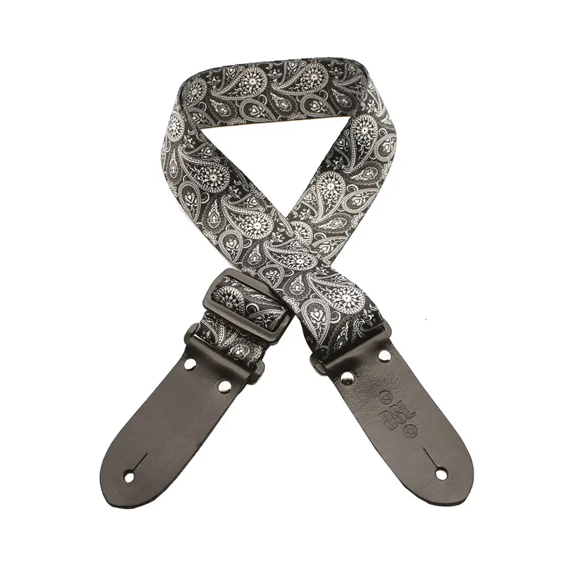 DSL DP20-PAIS-BLACK Strap 2" Paisley Black Printed Webbing