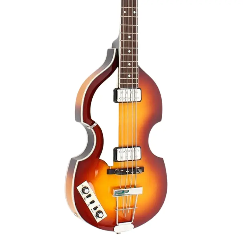 Hofner Ignition Series Left Handed Violin Electric Bass with H64/VB Case - Sunburst