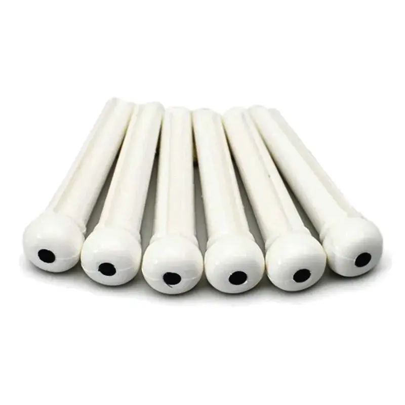 Dr Parts BRIDGE PIN SET PLASTIC WHITE W/BLACK DOT Q/P06