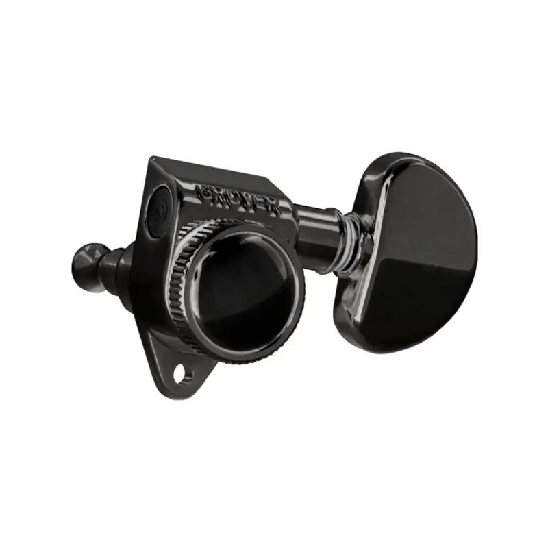 GROVER - Roto-grip locking machine heads. Rotomatic - Black Chrome