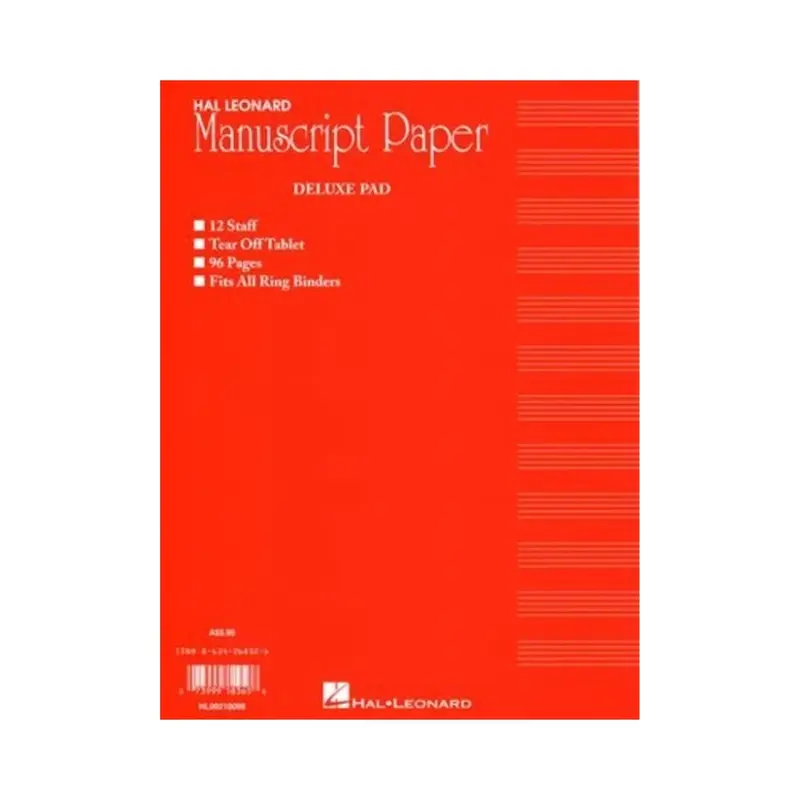 Hal Leonard Manuscript Paper Deluxe Pad