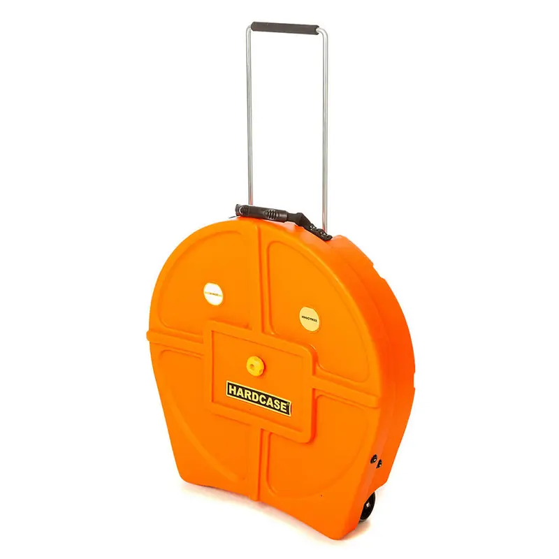 Hardcase 22" Orange Cymbal Case With Wheels