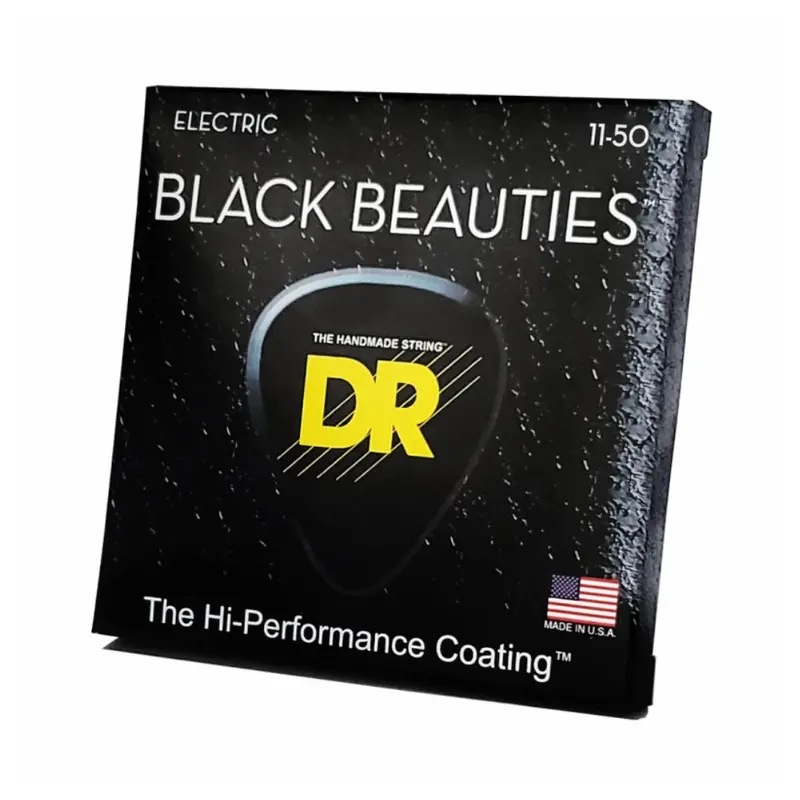 DR Black Beauties K3 Coated Electric Guitar Strings - Heavy 11-50