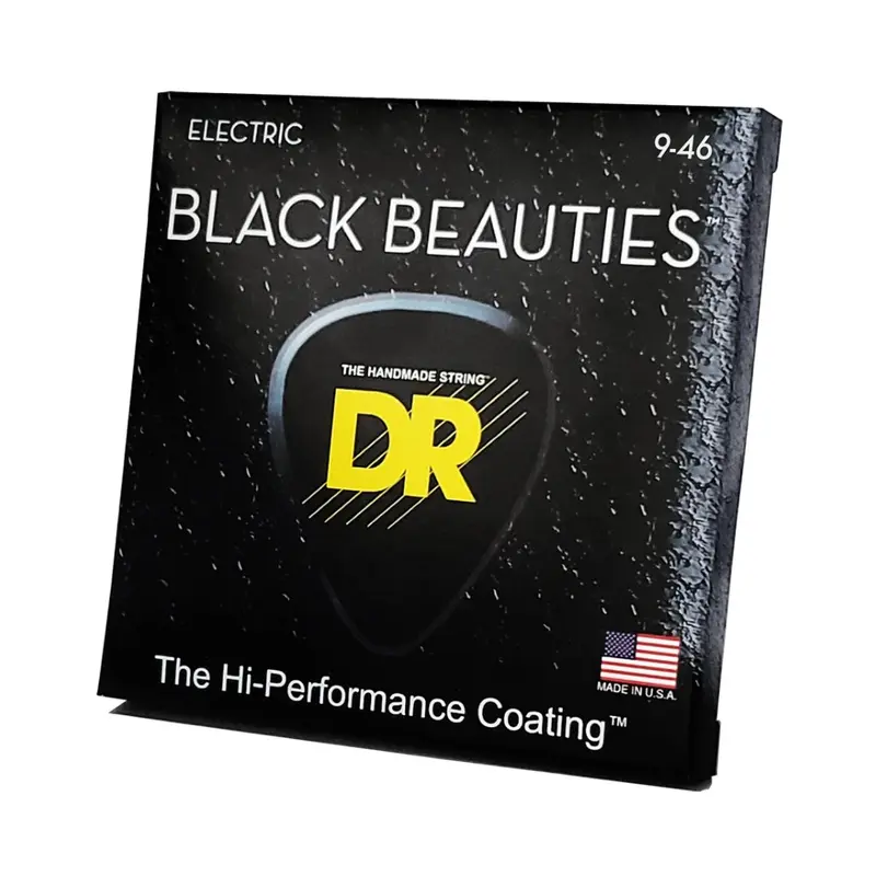 DR Black Beauties K3 Coated Electric Guitar Strings - Light to Medium 9-46