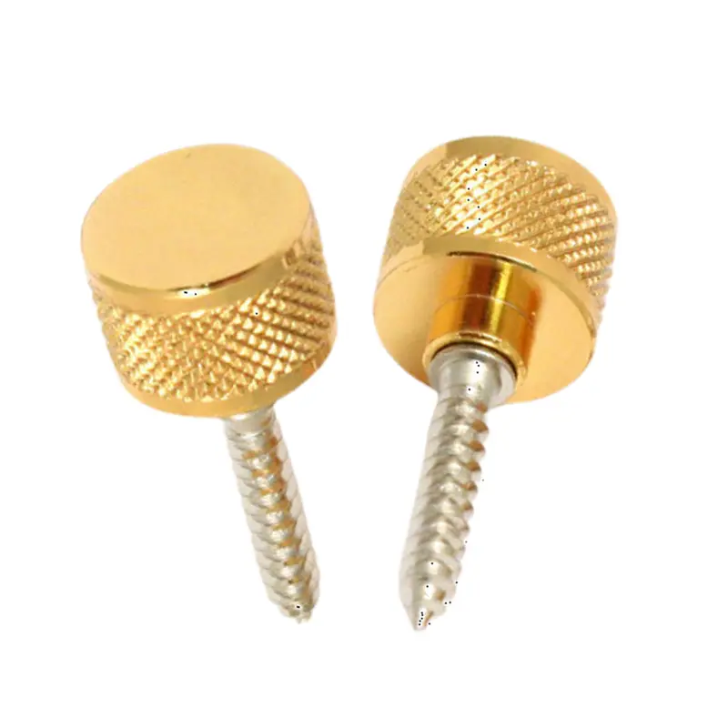 Gretsch Strap Buttons Pair for Most Gretsch Guitars with Mounting Hardware in Gold