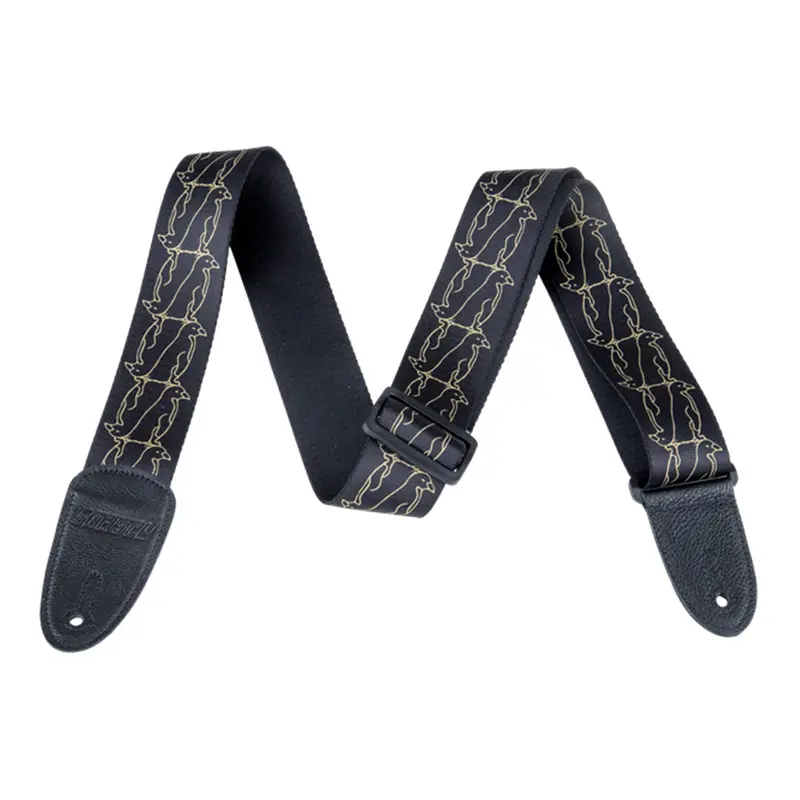 Gretsch Alternating Black Penguins Strap Gold