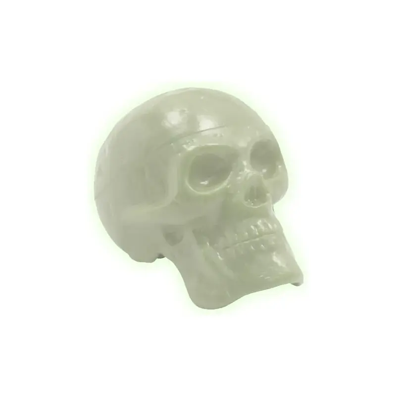 Trophy BeadBrain 2.5" Plastic Skull Shaker - Glow In The Dark