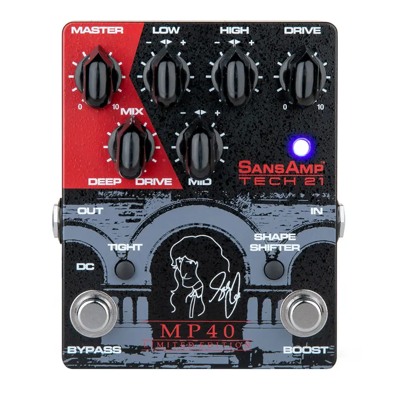 TECH 21 Sansamp MP40 Limited Edition Geddy Lee Signature 40th Anniversary 'Moving Pictures' Pedal