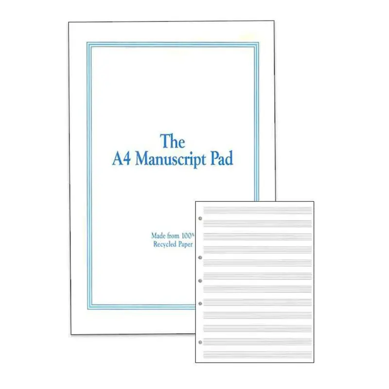 The A4 Manuscript Pad - 12 Stave 50 page